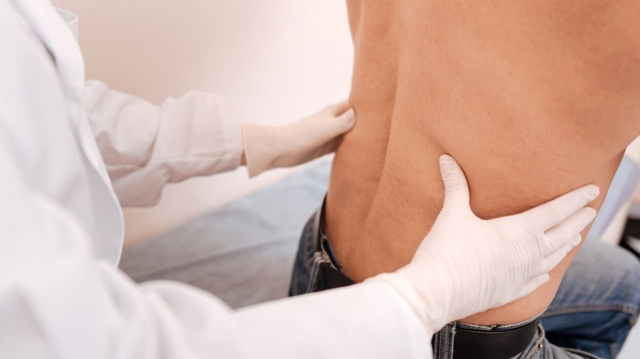 Initial examination of patients with back pain